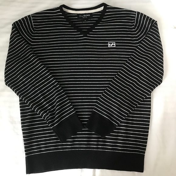 Billabong - Black & White Stripped Sweater - Picture 1 of 5